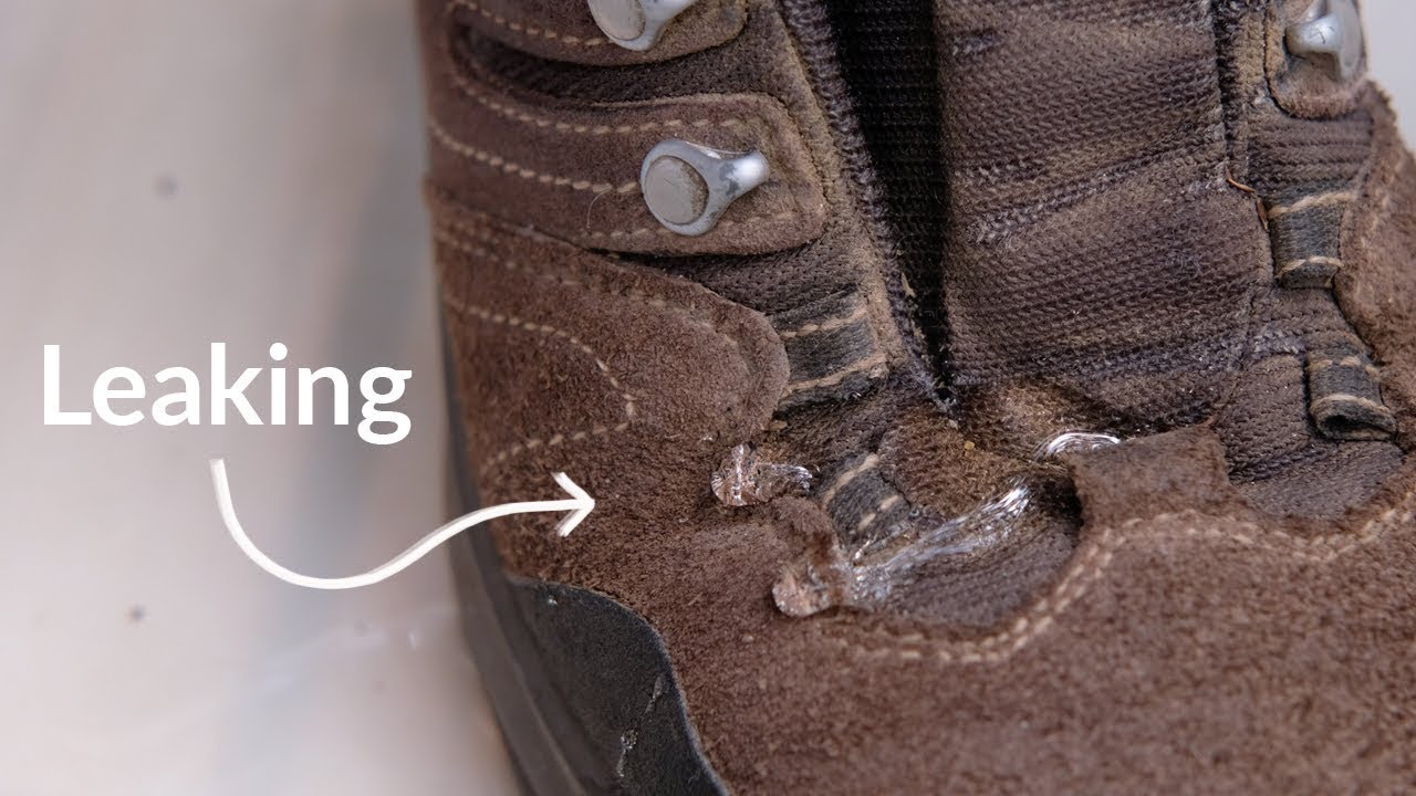 How do you fix a leather boot leak?