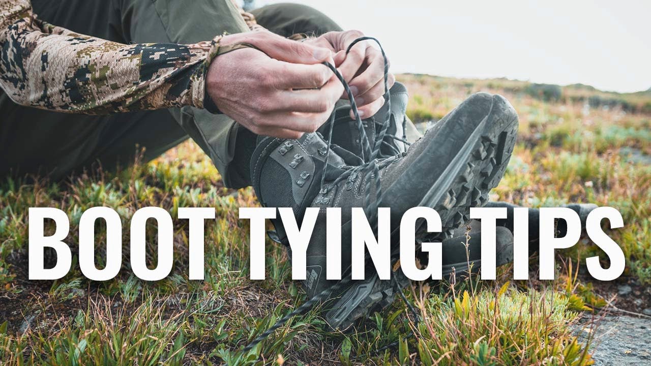 How do you lace hunting boots?