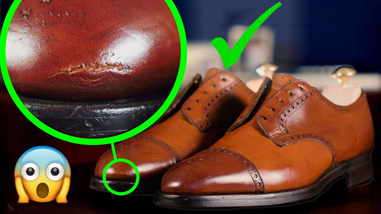 How do you repair damaged leather shoes?