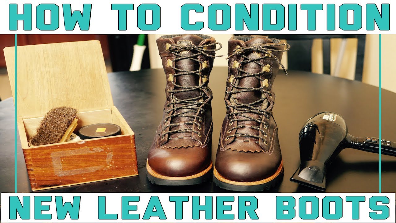What should I put on new leather boots?