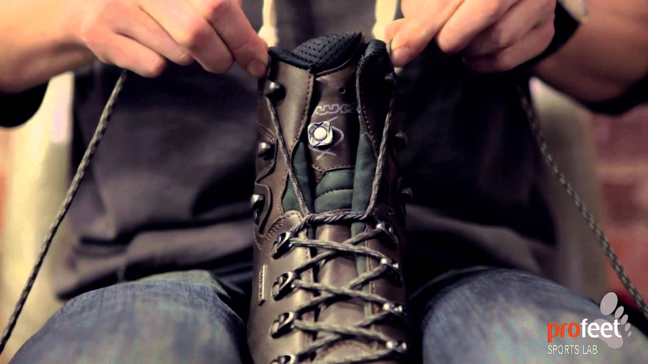 How do you lace boots to keep heels from slipping?