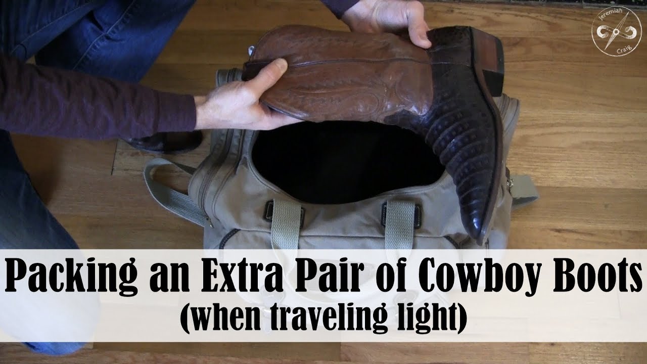 How do you travel with cowboy boots?