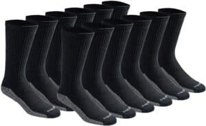 dickies men’s dri tech moisture control quarter socks