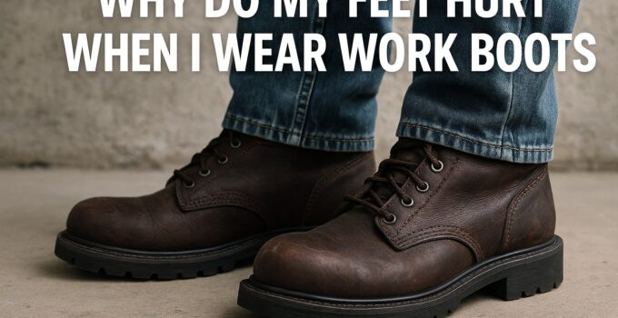 Durable brown leather work boots for safety and comfort, perfect for demanding jobs. High-quality footwear designed to prevent foot pain and support workers' needs.