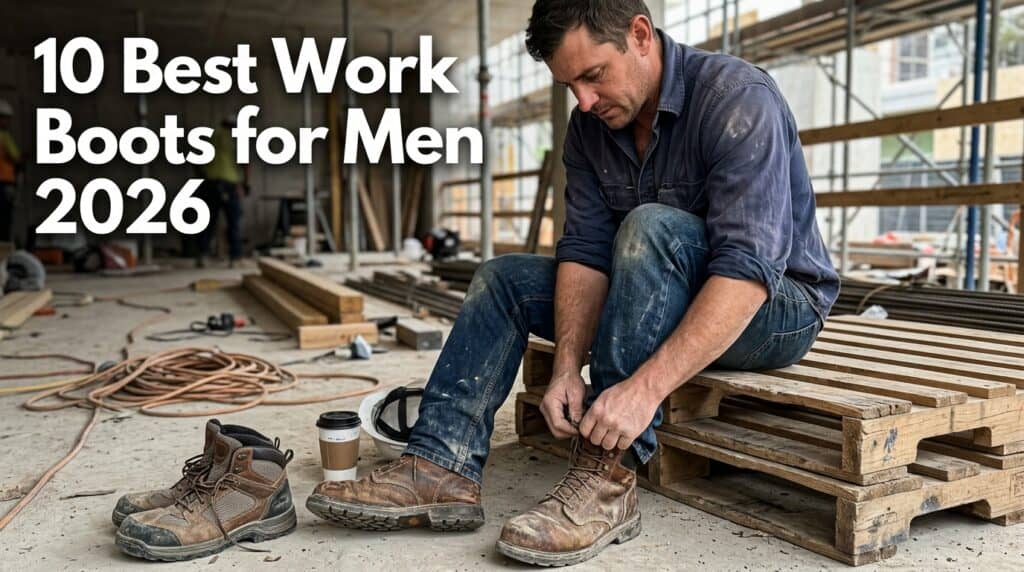 High-quality work boots for men, ideal for construction and industrial jobs in 2026. Durable, comfortable, and supportive footwear designed to meet the demands of tough work environments.