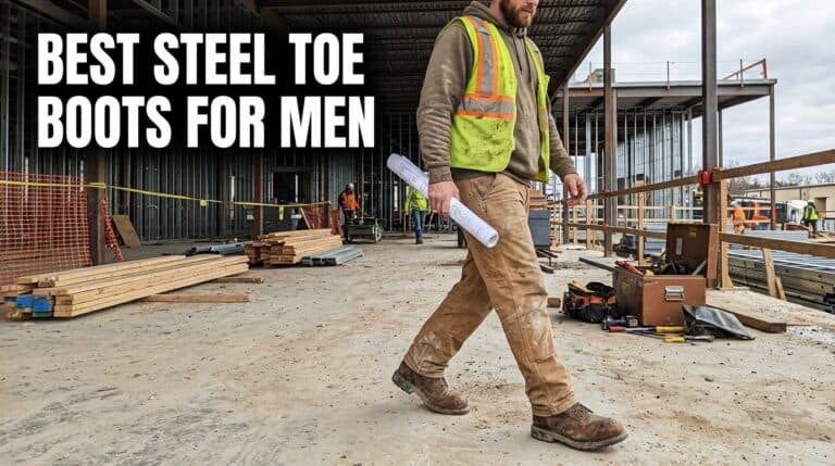 High-quality steel toe work boots designed for men, offering safety, durability, and comfort on construction sites and industrial environments. Perfect for demanding jobs requiring protective footwear.