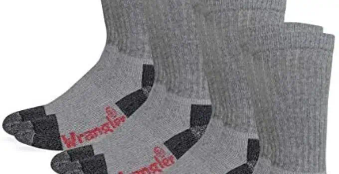 Ultimate Comfort & Durability: Wrangler Men’s Steel Toe Boot Work Crew Cotton Cushion Socks Review