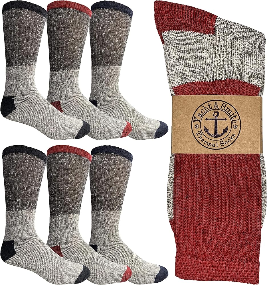 Set of thermal socks in various colors.