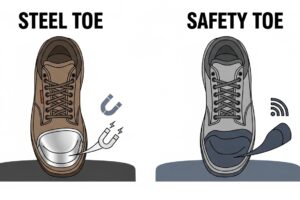 Is safety toe the same as steel toe?