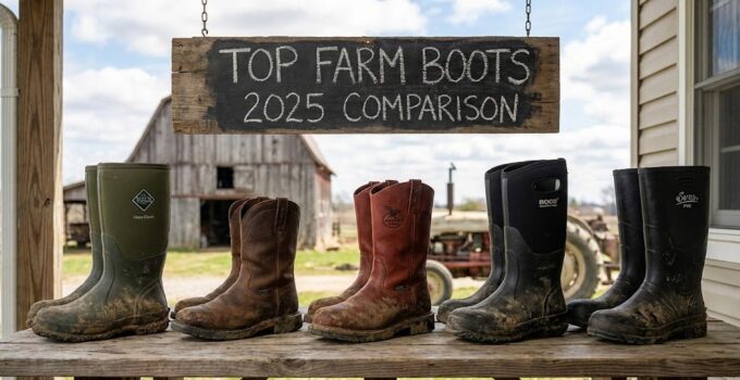 Comparison of top farm boots for 2025.