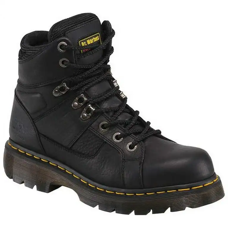 Dr. Martens Ironbridge steel toe welding boot.