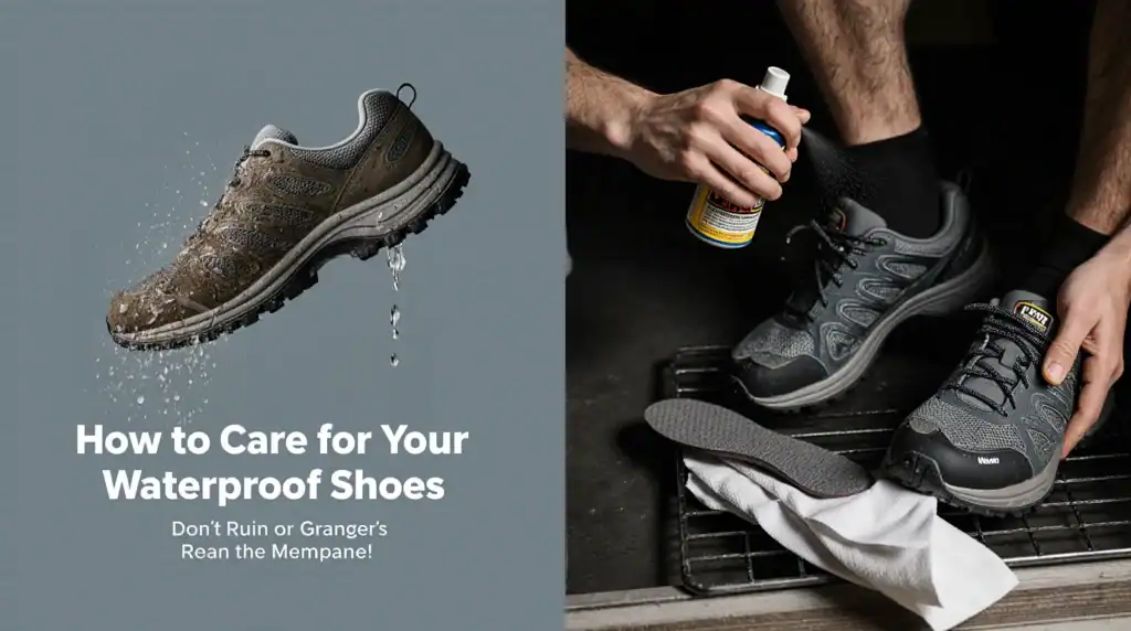 Waterproof shoe care and maintenance tips.