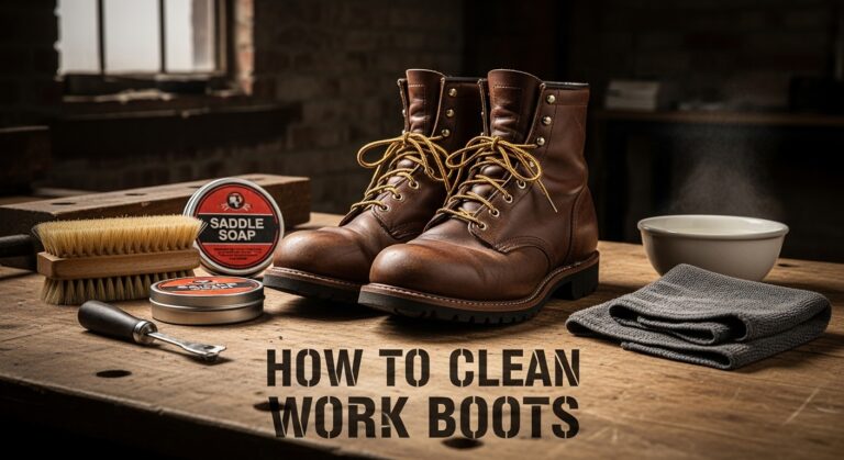 A guide to cleaning work boots and supplies.
