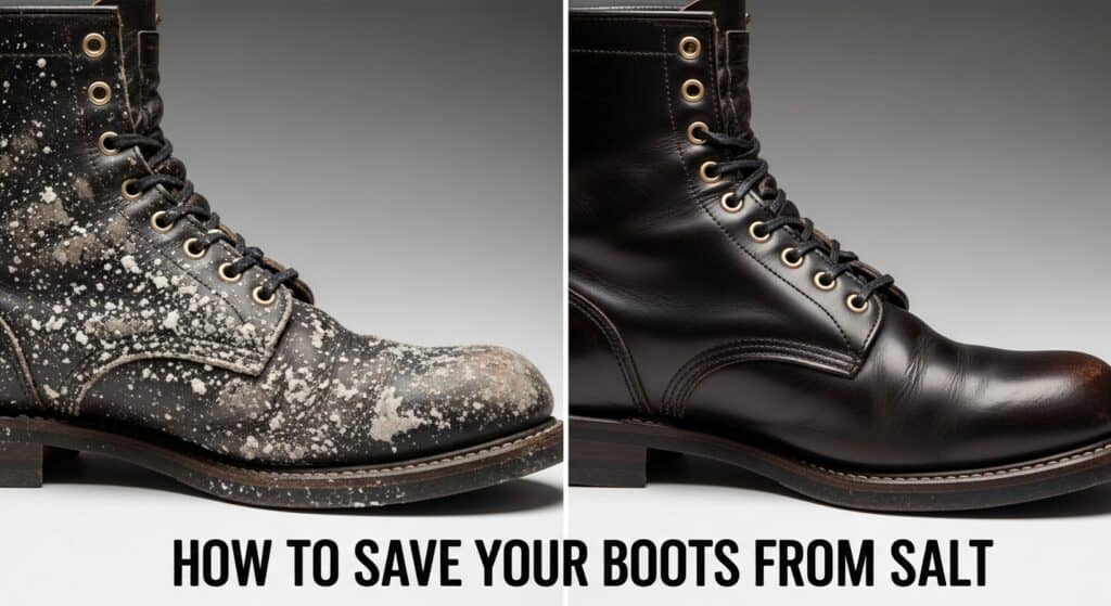 Boot care: protect leather from salt damage.