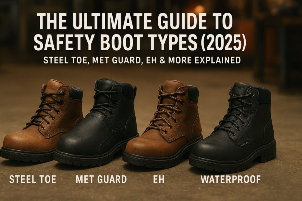 Guide to 2025 safety boot types and features.