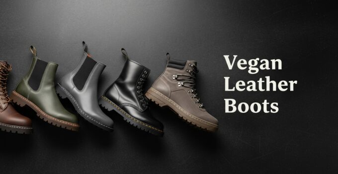 Collection of stylish vegan leather boots
