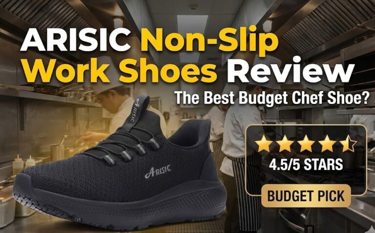 ARISIC non-slip work shoes for chefs.