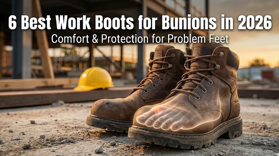 Quality work boots designed for bunion relief and foot comfort in 2026.