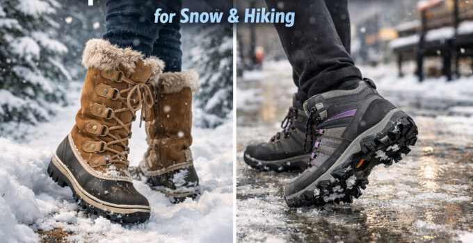 Stylish women's winter boots for snow and hiking