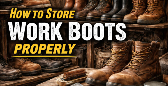 Guide on properly storing work boots