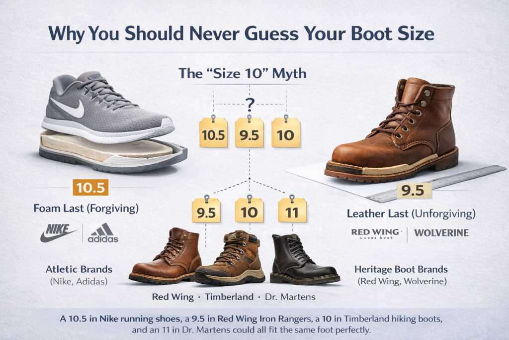 Guide to finding the right boot size.
