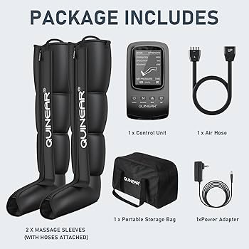 Quinear massage package components with control unit.