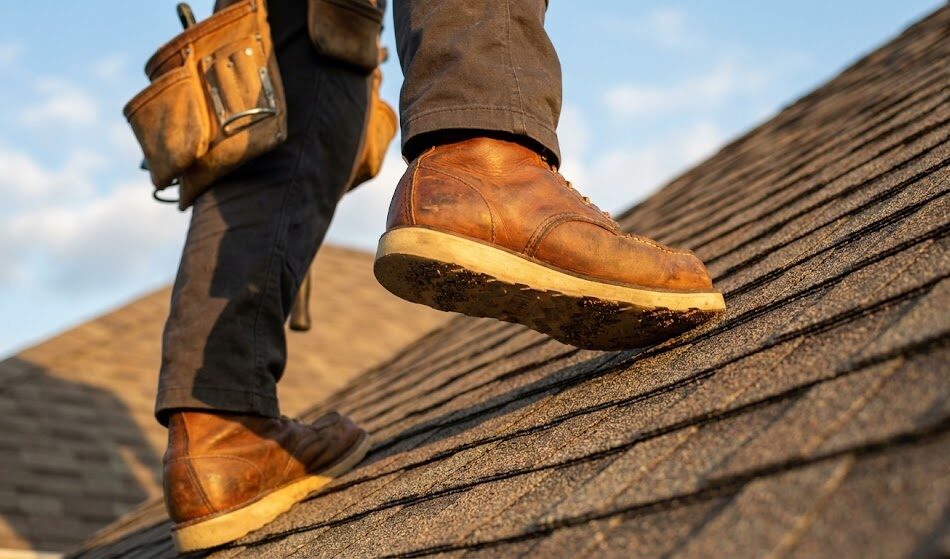 Roofing boots for shingles with wedge grip for asphalt and granular surfaces.
