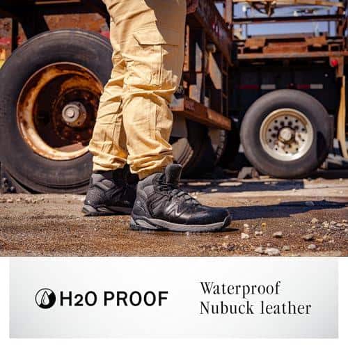 New⁤ Balance Allsite ‍Composite Toe Work ⁣Boots ⁣for Men - Waterproof, Non-Slip Safety Shoes for Industrial and Construction, Black, 8.5 D