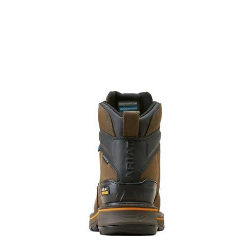Durable work boot with waterproof design, slip-resistant sole, and reinforced toe for safety and comfort in tough work environments.
