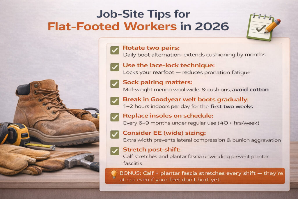 Tips for flat-footed workers in 2026