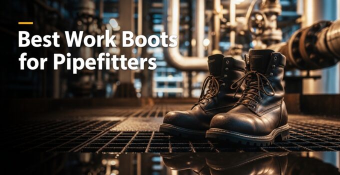 Durable work boots designed for pipefitters, ideal for refinery work, ladder climbing, and long shifts, offering safety, comfort, and reliability in demanding industrial environments.