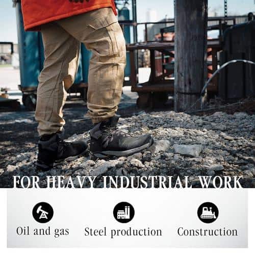 New Balance Allsite Composite Toe Work Boots for Men - Waterproof, Non-Slip Safety Shoes for Industrial and Construction, black, ‍8.5 D