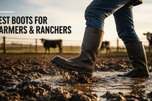 Boots for Farmers in Muddy Field