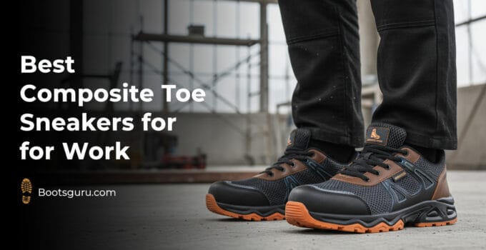 Composite toe sneakers for work
