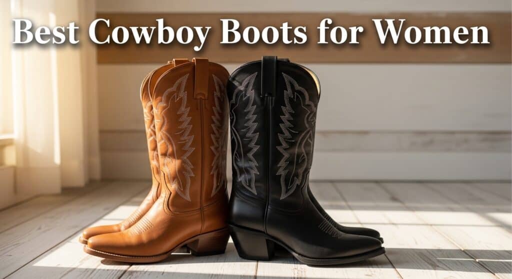 Two pairs of women's cowboy boots