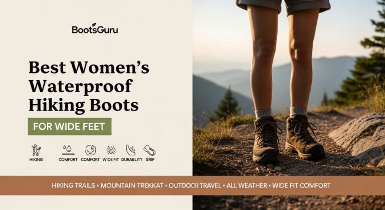 Waterproof hiking boots for women with wide feet, ideal for outdoor adventures and mountain treks, offering comfort, durability, and grip in all weather conditions.