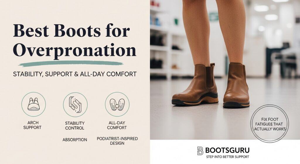 Brown ankle boots for overpronation support