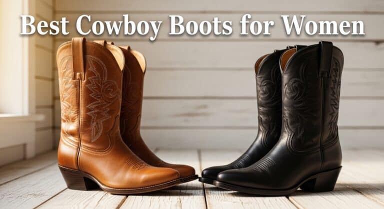 Elegant cowboy boots for women in brown and black, featuring floral embroidery and pointed toes, perfect for Western fashion and outdoor wear.