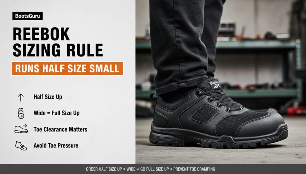 reebok sizing rule