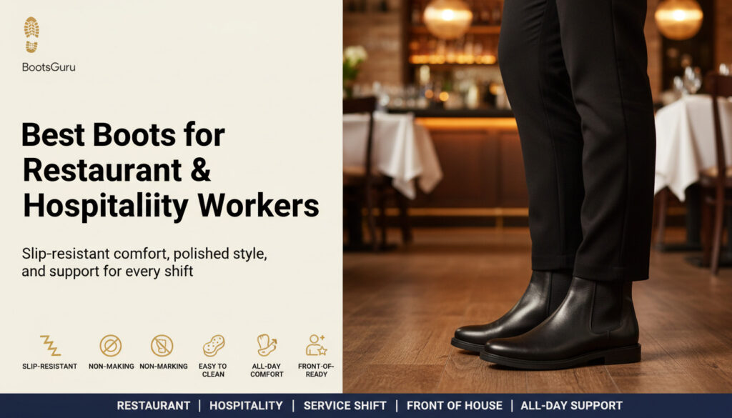 Stylish boots for hospitality workers