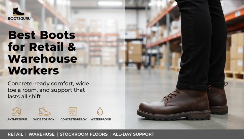 Durable boots for retail and warehouse workers