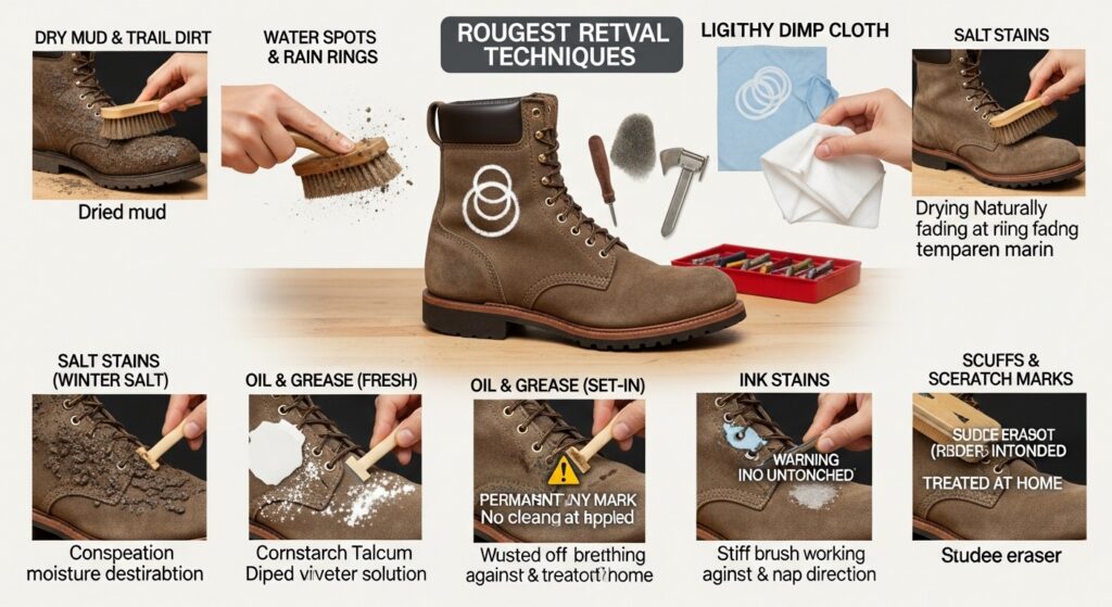 Boot cleaning techniques and methods displayed