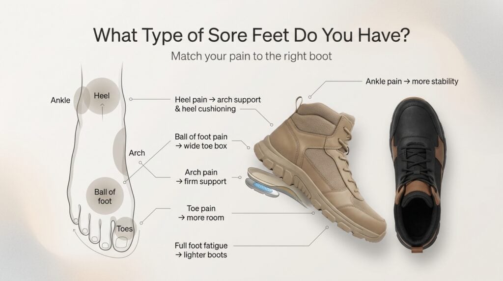 Guide to matching foot pain with footwear