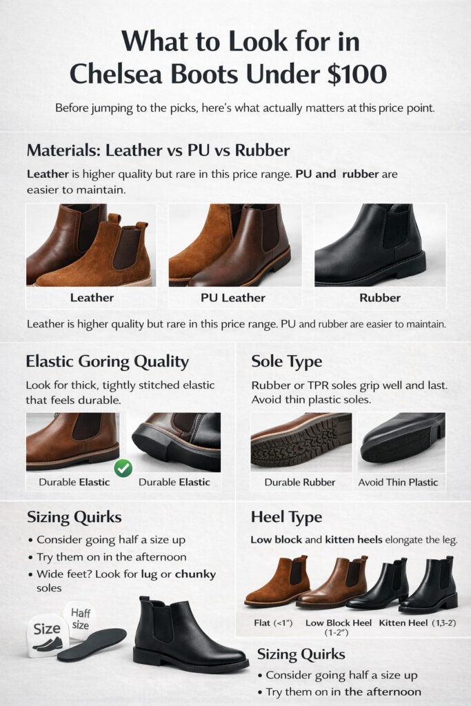 Guide to choosing Chelsea boots under $100