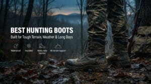 High-quality hunting boots designed for rugged terrain, weather resistance, and long-lasting comfort. Perfect for outdoor enthusiasts and hunters in challenging environments.