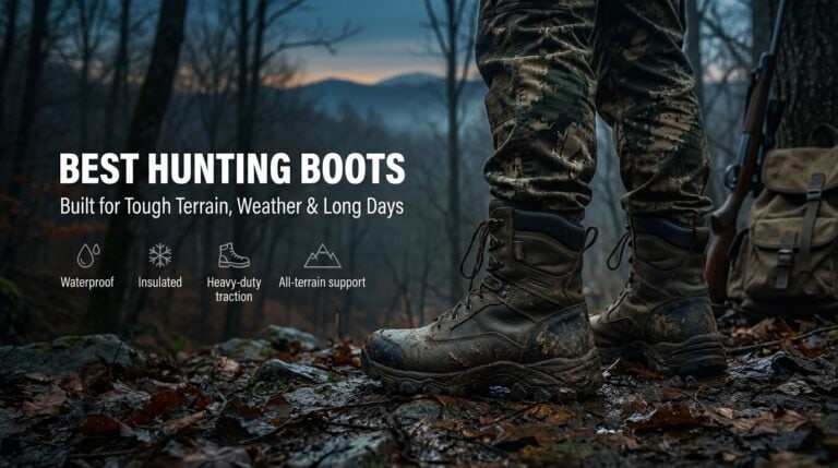 High-quality hunting boots designed for rugged terrain, weather resistance, and long-lasting comfort. Perfect for outdoor enthusiasts and hunters in challenging environments.