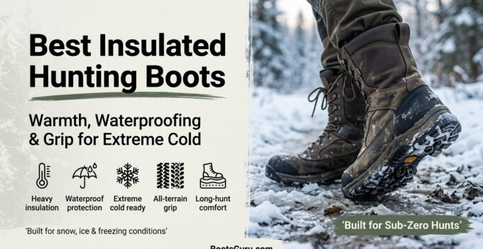 High-quality insulated hunting boots for extreme cold conditions, featuring waterproof protection, durable grip, and long-hunt comfort for winter outdoor activities.