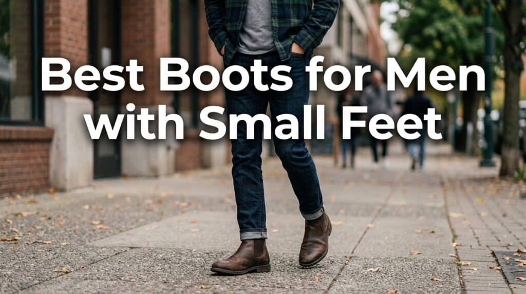 Stylish men's boots ideal for small feet, perfect for urban wear and casual outings, offering comfort and fashion for men with petite foot sizes.