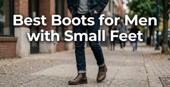 Stylish men's boots ideal for small feet, perfect for urban wear and casual outings, offering comfort and fashion for men with petite foot sizes.