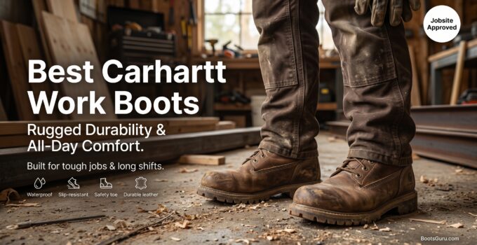 High-quality Carhartt work boots designed for durability and comfort, perfect for tough jobs. Features waterproof, slip-resistant soles, and all-day support for demanding work environments.